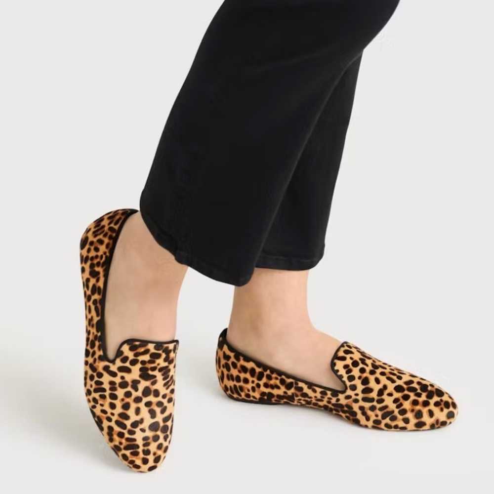 Birdies The Starling Cheetah Calf Hair Flats Size 10